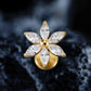 Titanium Marquise Flower Flat Ear Piercing