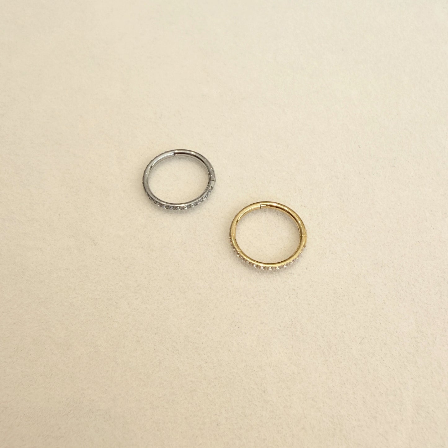 Titanium Zircon Ring Hoop