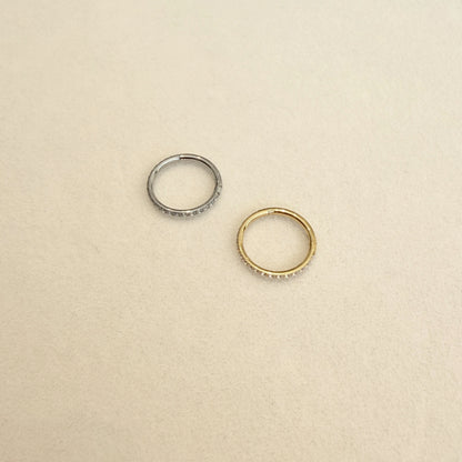 Titanium Zircon Ring Hoop