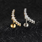 Titanium Labret Curved Bar Flat Ear Piercing