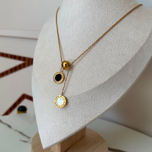 Gold Roman Necklace Earring set