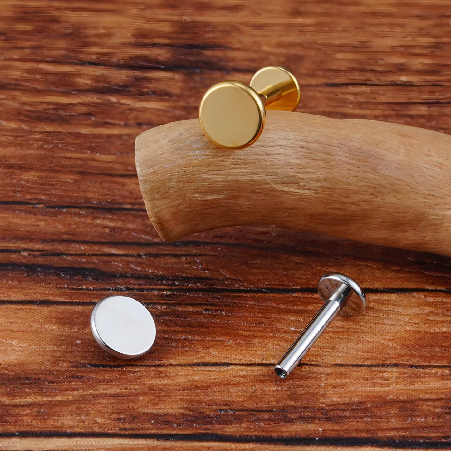 Titanium Circle Disc Flat Ear Piercing