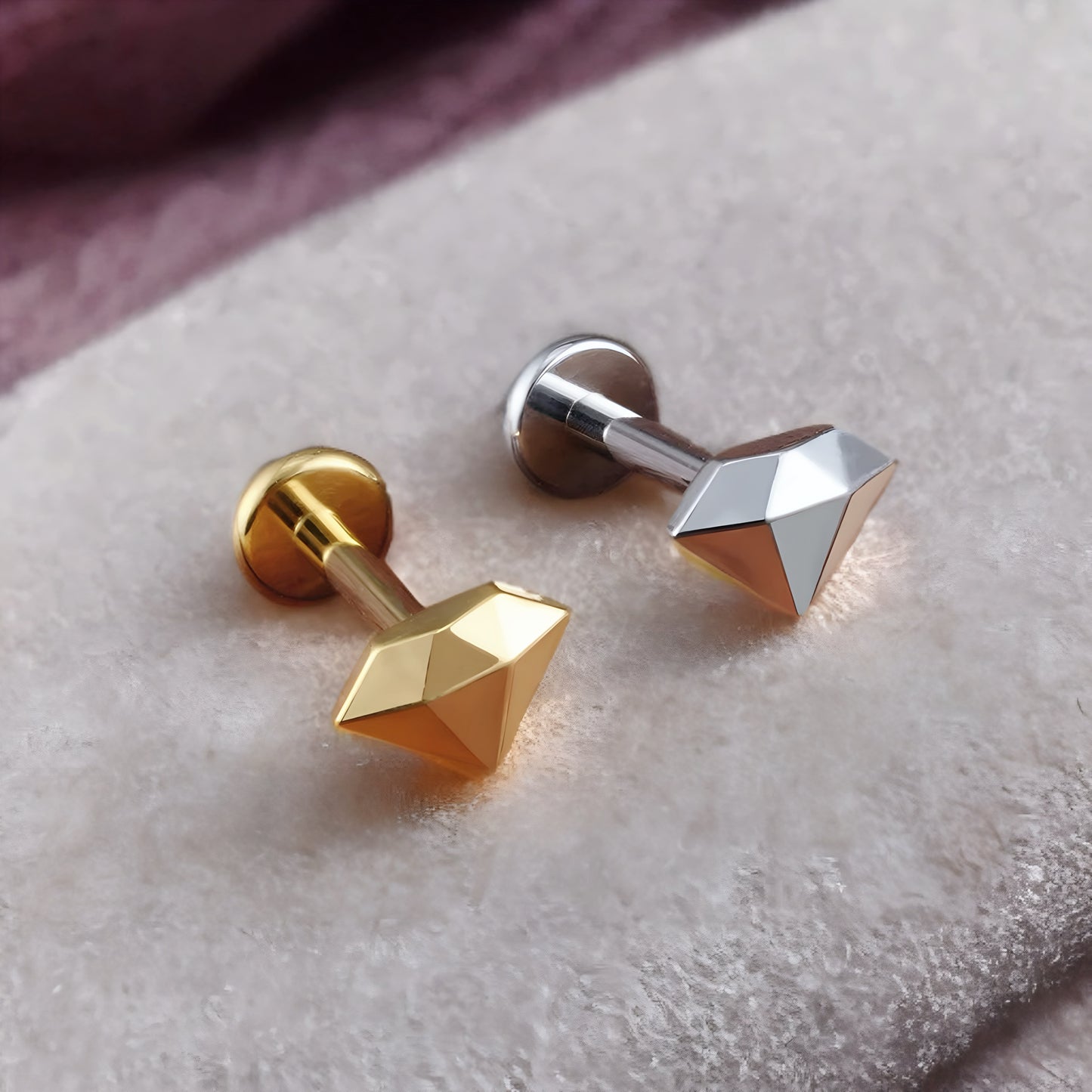 Diamond Jewel Titanium Ear Piercing