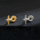 Titanium Four Point Star Flat Ear Piercing