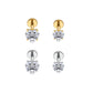 Titanium Heart Threaded Flat Ear Piercing