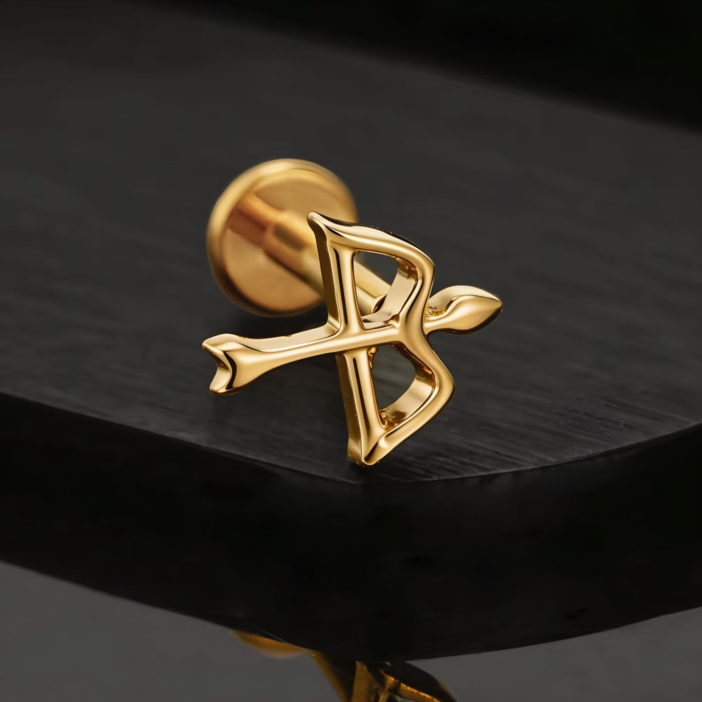 Titanium Cupid's Arrow Flat Ear Piercing