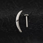 Titanium Long Crescent Moon Flat Ear Piercing
