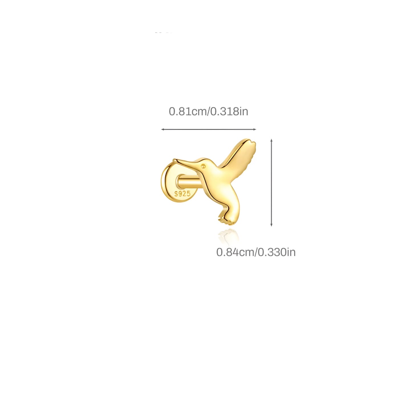 1pcs Flat Animal Ear Piercing