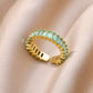 Light Green Zircon Gold Ring