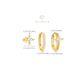 3pcs/set Hoop Stud Shinny Star Earring Set