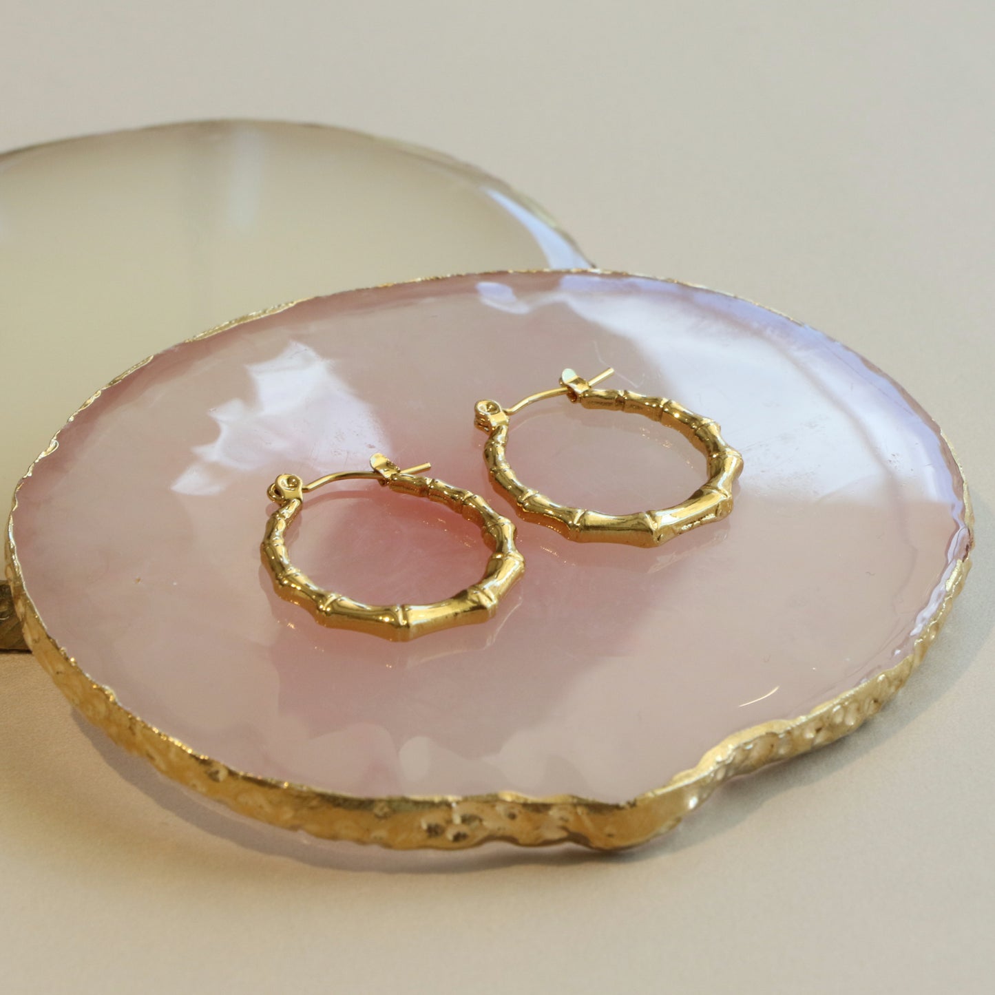 Bamboo Circle Earring Pair