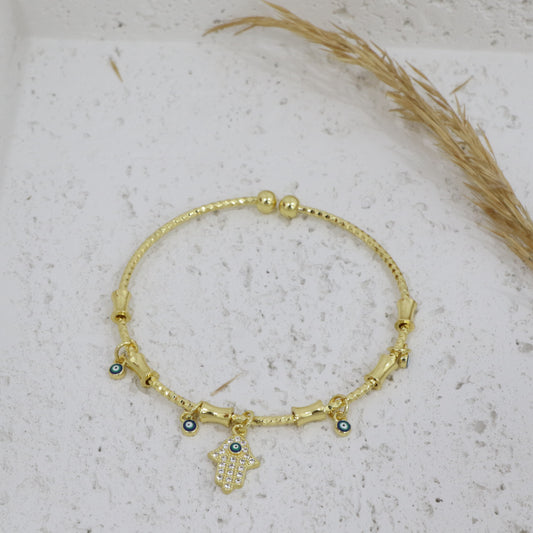 Hamsa Hand Bracelet Bangle