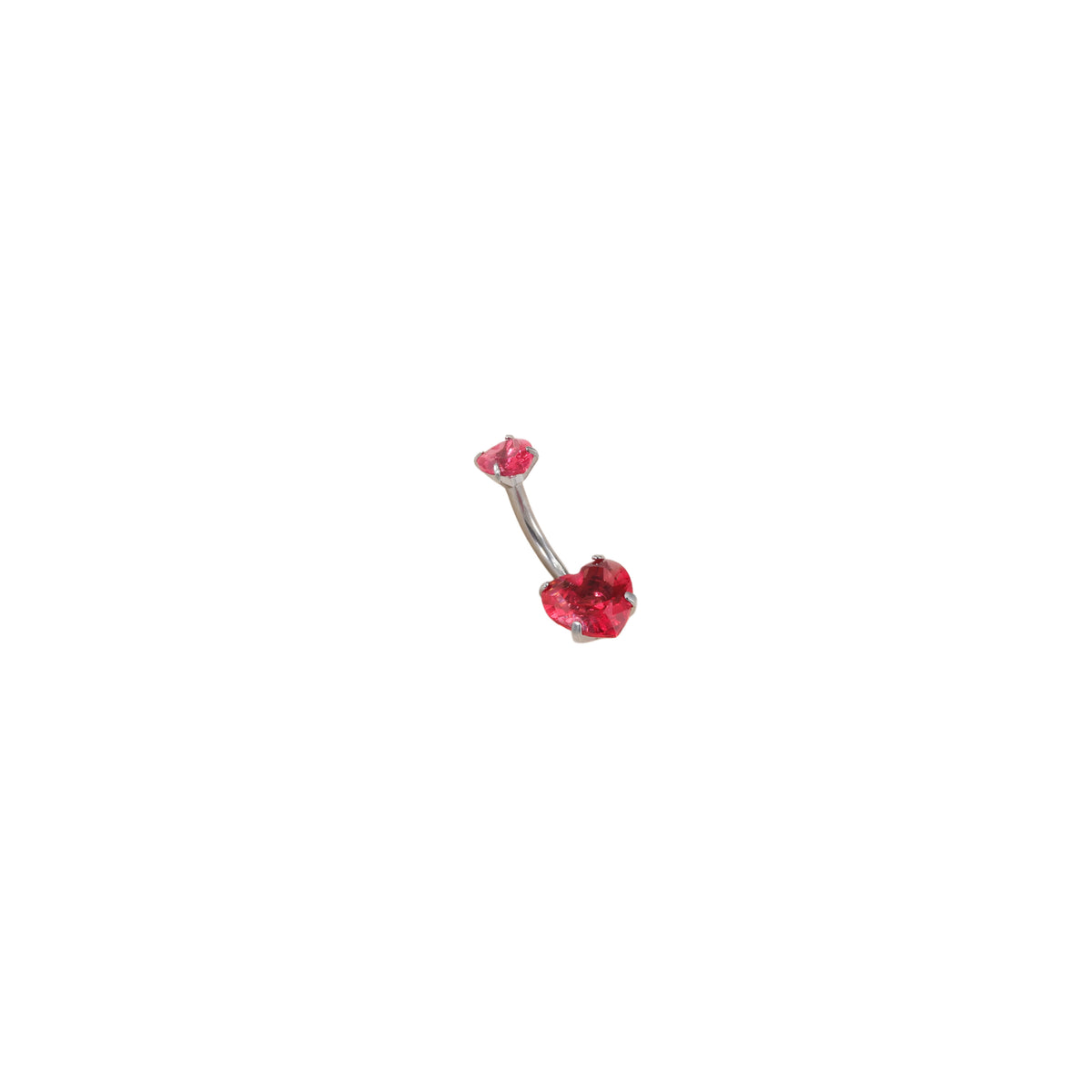 Piercing Red Color Red Heart Belly Piercing