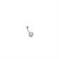 Clear Square Zircon Belly Piercing