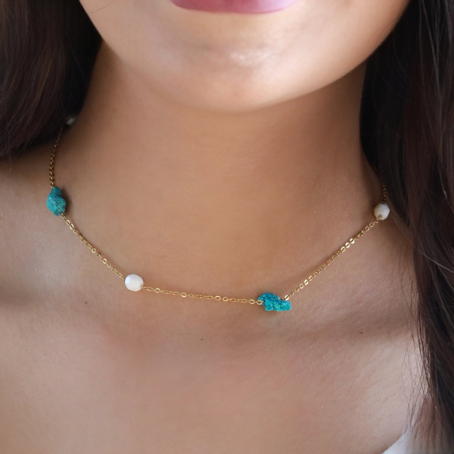 Fayrouz Stones Necklace