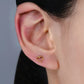 Titanium Tiny Hollow Heart Flat Ear Piercing