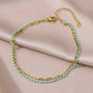 Double Layer Oval chain & Turquoise Beads