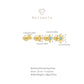 4pcs/set Gold Double Turquoise Zircon