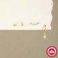4pcs/set Star Moon Stud, Curve Helix Earring Set