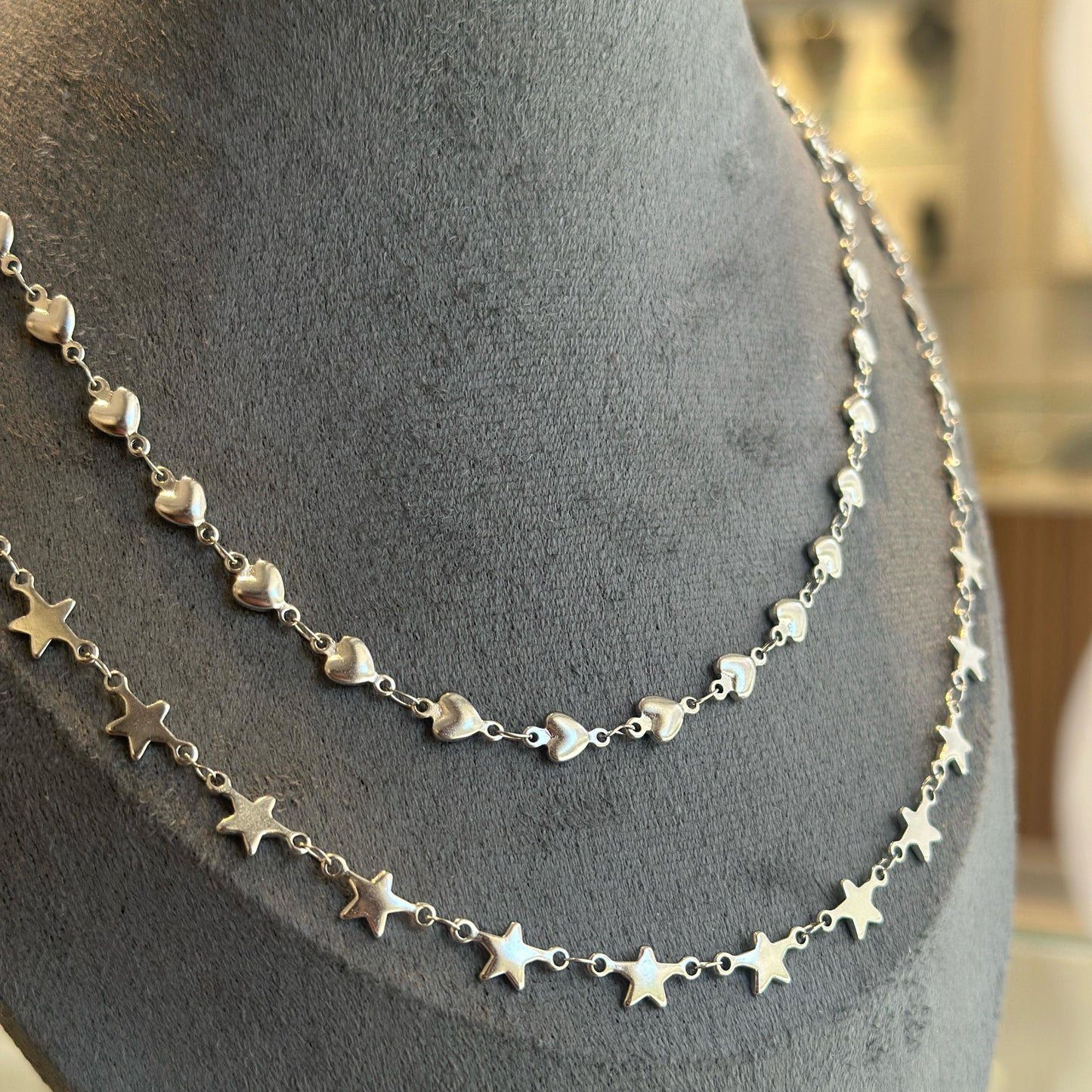 Star Heart Chain Necklace