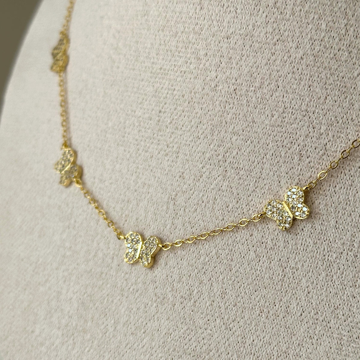 Zircon Butterfly Necklace