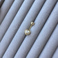Big Heart Zircon Belly Piercing