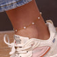 Natural Pearl Thin Chain Anklet