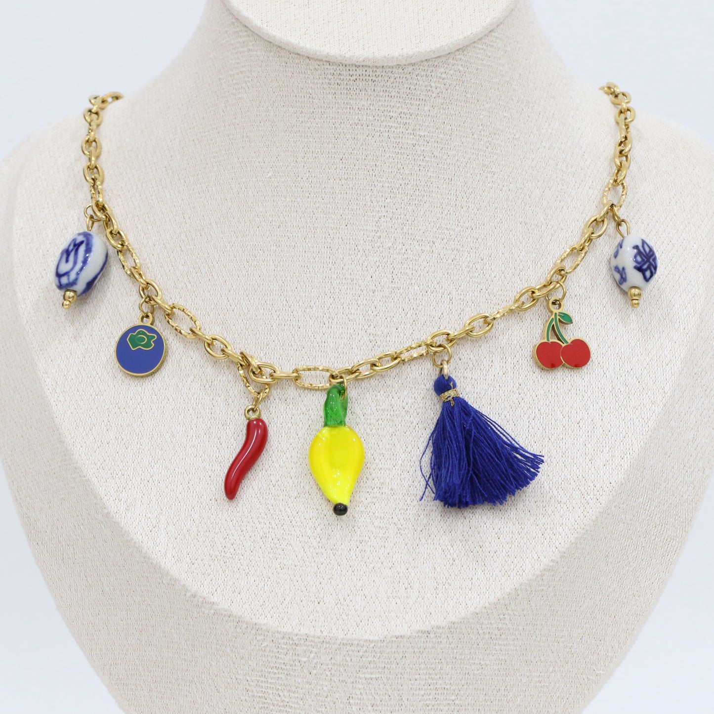 Multi Pendants Cherry Necklace