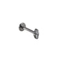 Single Zircon Titanium Flat Screw Ear Piercing