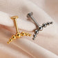 Titanium 7 Beads Cluster Vertical Flat Ear Piercing
