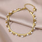 Double Layer Steel & Pearl Beads Anklet