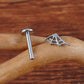 Titanium Spider Web Flat Ear Piercing