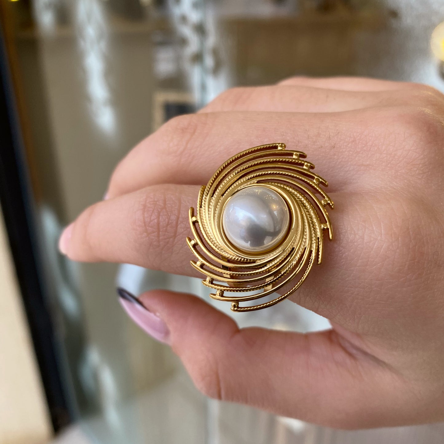 Planet Pearl Ring