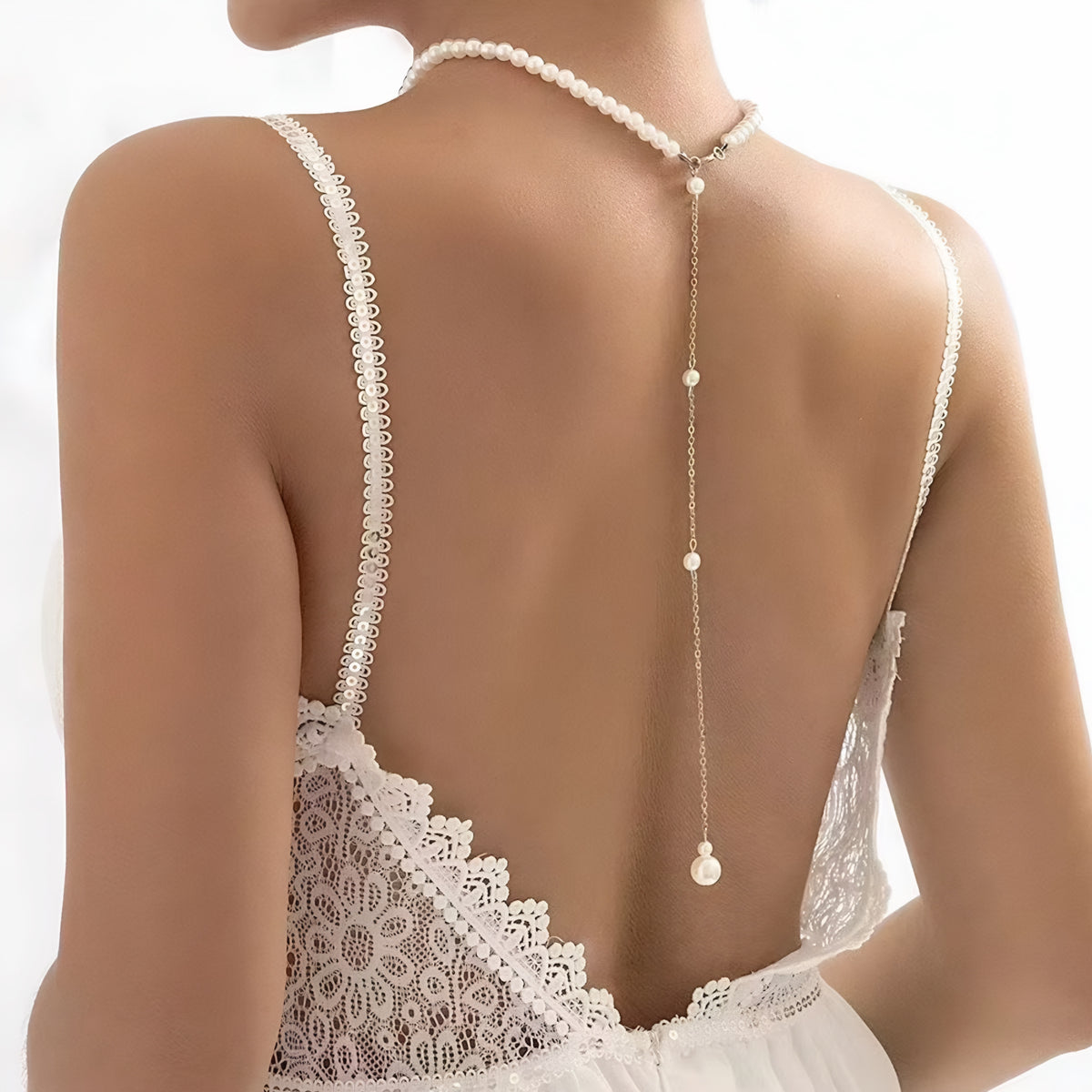 Pearl Choker Chain Tassel Pendant