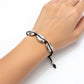 Silver Seashell Bracelet Fabric Lock