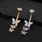Titanium Triple Hanged Butterfly Belly Piercing