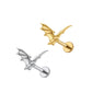 Titanium Flying Bat Flat Ear Piercing