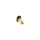 Titanium Coffin Black Zircon Flat Ear Piercing
