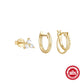 3pcs/Set Double Loop Zircon Earring