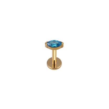 Titanium Single Tiny Marquise Flat Ear Piercing
