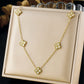 Tulip Zircon Necklace & Earring Set