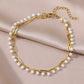 Double Oval Chain with Pearl Beads