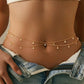 Double Layer Sparkling Rhinestone Belly Chain