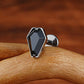 Titanium Coffin Black Zircon Flat Ear Piercing
