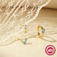 3pcs/set Blue Drop Tear Star Earring Set
