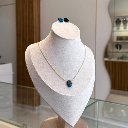 Hamsa Necklace Earring Set