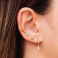 4pcs/set Blue Crown Star Earring