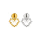 Titanium Tiny Hollow Heart Flat Ear Piercing