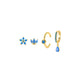 4pcs/set Blue Crown Star Earring