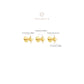 3pcs/set Flat Star Stud Earring